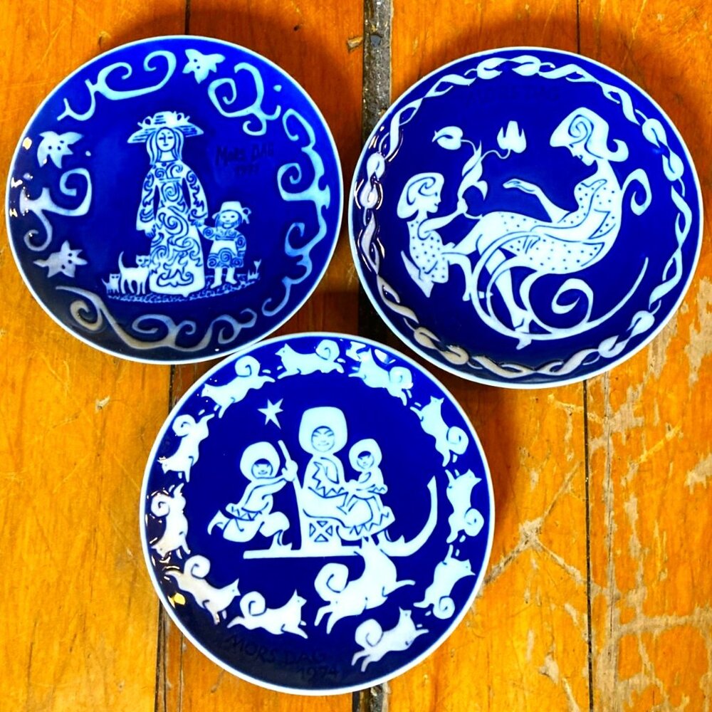2nd selection - 1970s Royal Copenhagen Mother's Day plates - choice of 73 and 74
